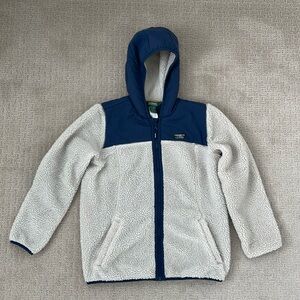 Ll Bean Kids Hoodie Sherpa Jacket size L. 14-16